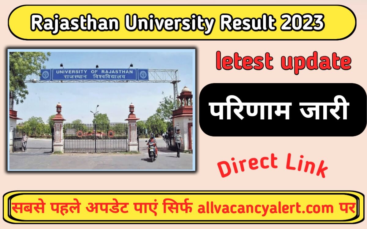 University of Rajasthan Exam Result 2023