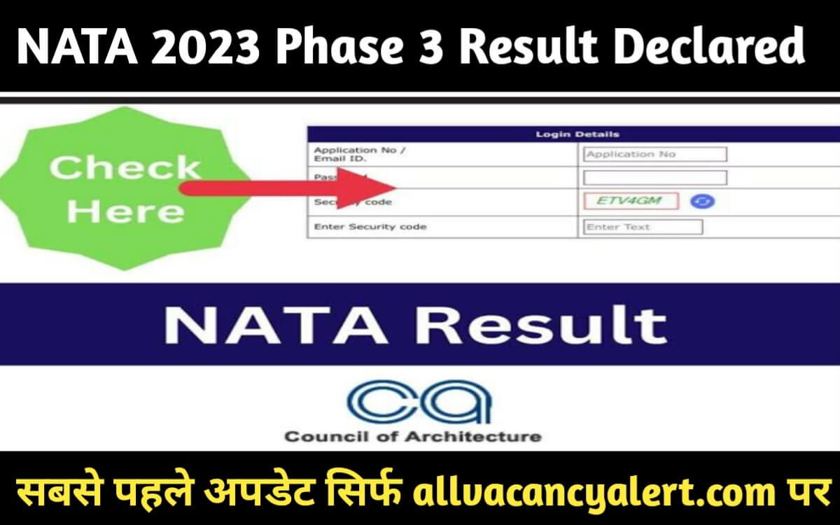 NATA 2023 Phase 3 Result