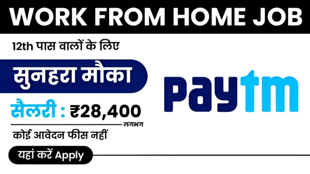 Paytm Work From Home Job