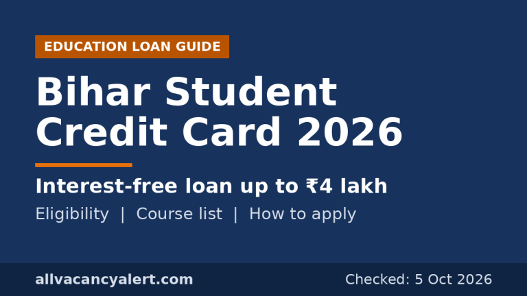 Bihar Student Credit Card 2026: ₹4 लाख तक ब्याज-मुक्त शिक्षा लोन